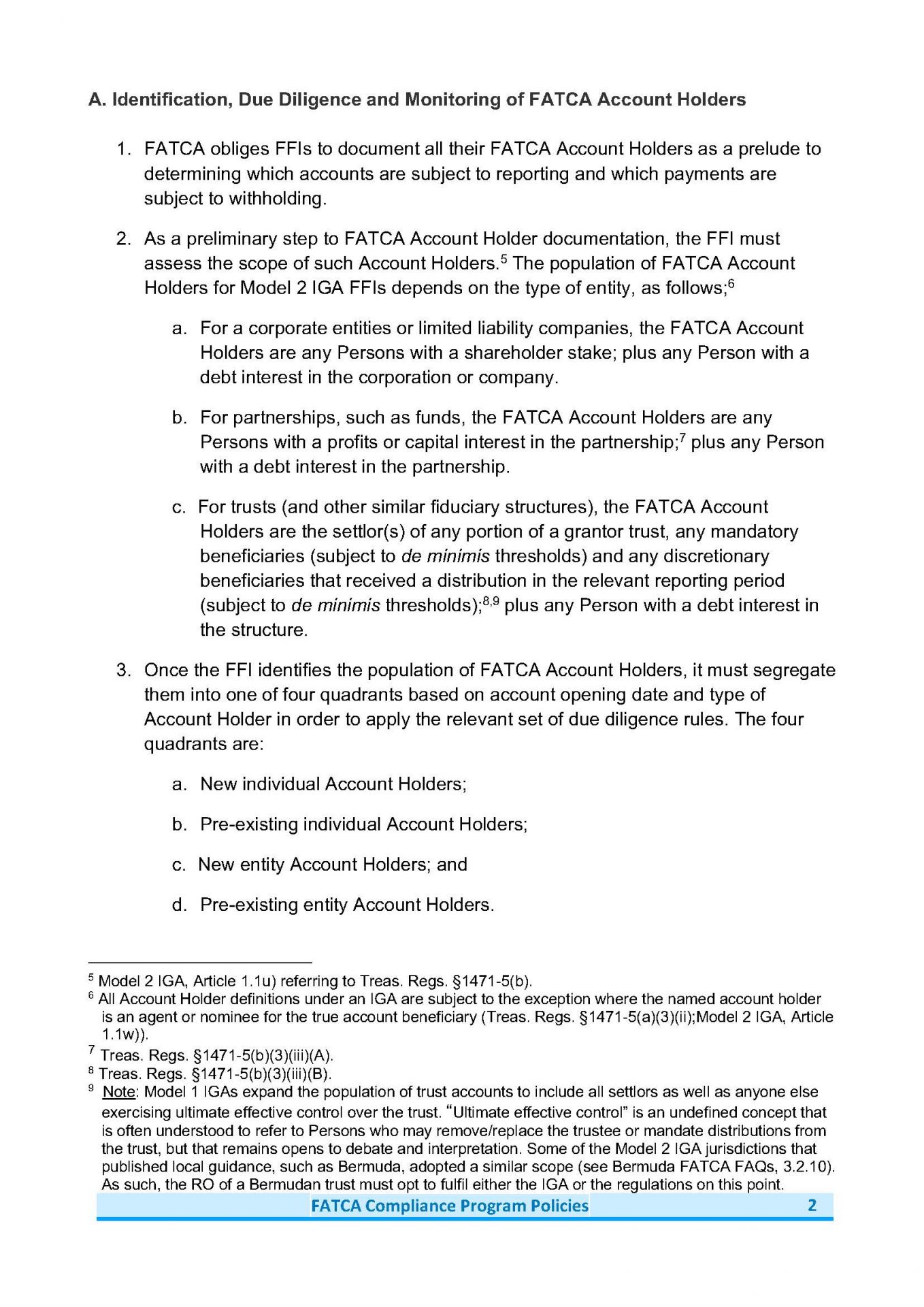 A Fiduciary’s FATCA Compliance Program Policies (RO Certification Edition)