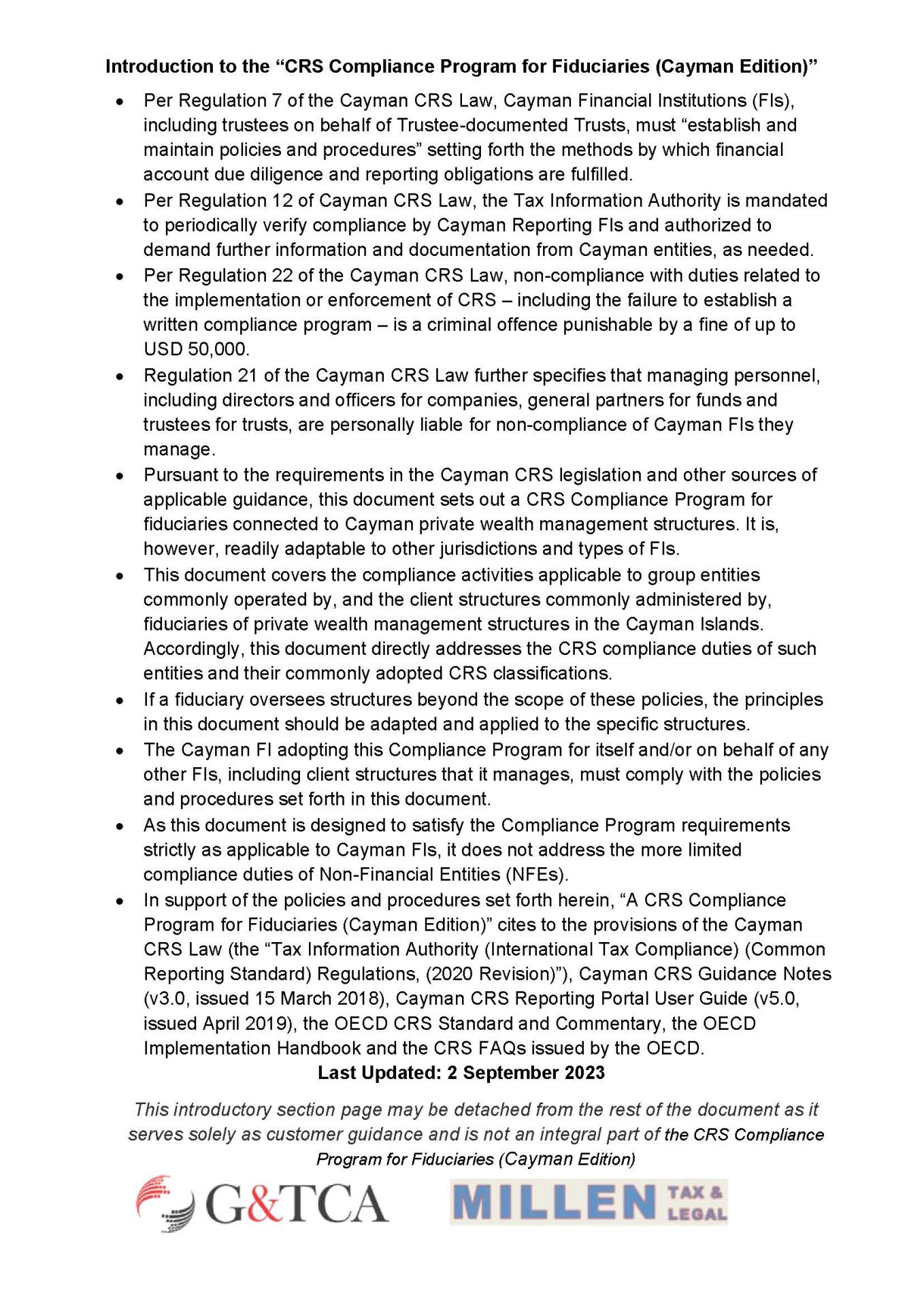 A CRS Compliance Program for Fiduciaries (Cayman Edition)